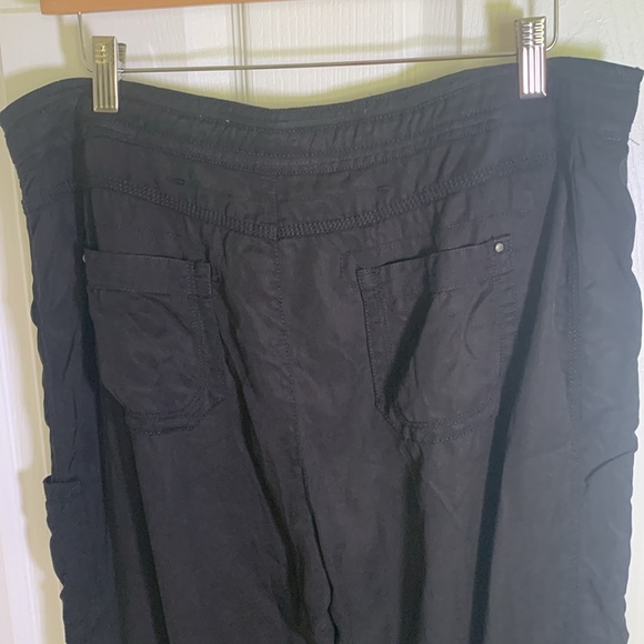 Marrakech black drawstring cargo pants 100% lyocell size 31 - Picture 6 of 12